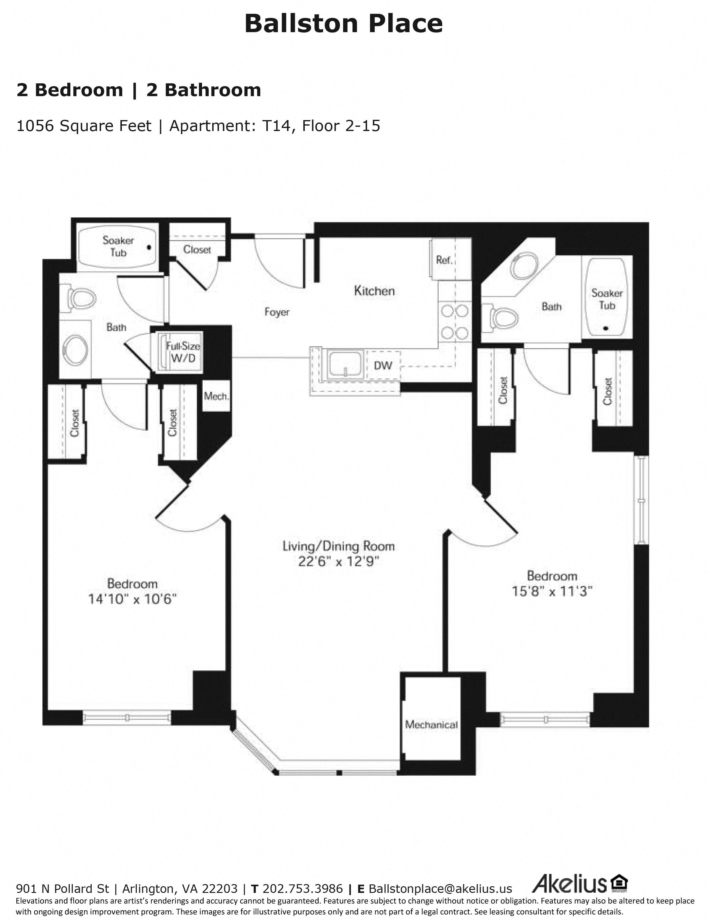 2B2B 1056 SF T14 Floor 2 to 15